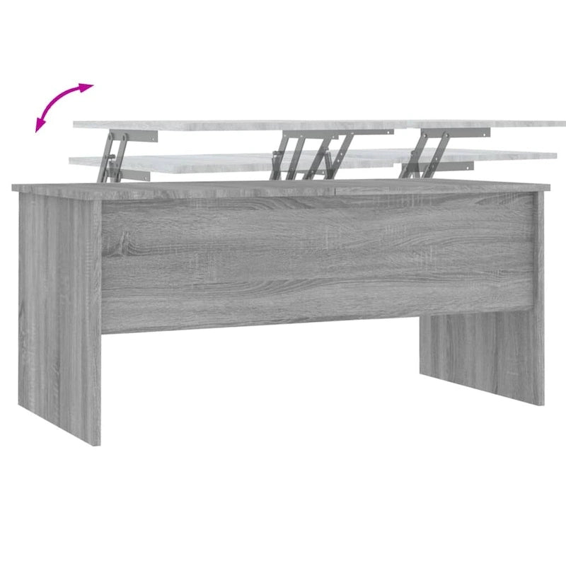 Table basse relevable, table d'appoint, table de canapé d'appoint en bois d'ingénierie - 40,2 x 19,9 x 18,3