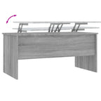 Table basse relevable, table d'appoint, table de canapé d'appoint en bois d'ingénierie - 40,2 x 19,9 x 18,3