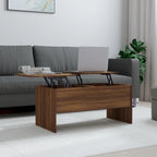 Table basse relevable, table d'appoint, table de canapé d'appoint en bois d'ingénierie - 40,2 x 19,9 x 18,3
