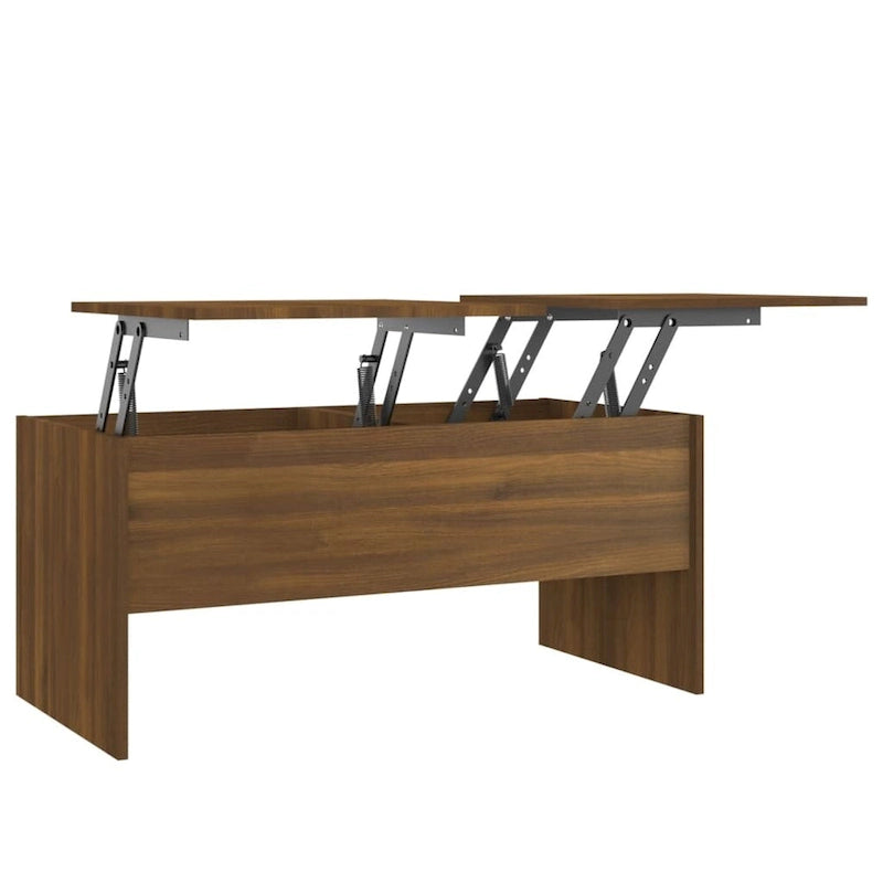 Table basse relevable, table d'appoint, table de canapé d'appoint en bois d'ingénierie - 40,2 x 19,9 x 18,3