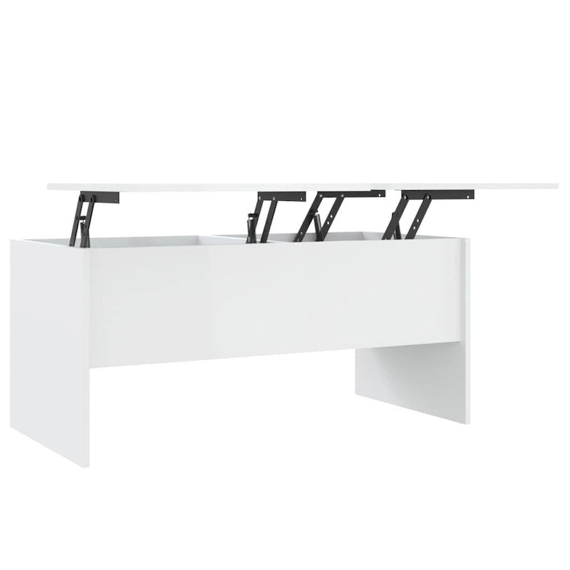 Table basse relevable, table d'appoint, table de canapé d'appoint en bois d'ingénierie - 40,2 x 19,9 x 18,3