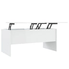 Table basse relevable, table d'appoint, table de canapé d'appoint en bois d'ingénierie - 40,2 x 19,9 x 18,3