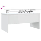 Table basse relevable, table d'appoint, table de canapé d'appoint en bois d'ingénierie - 40,2 x 19,9 x 18,3