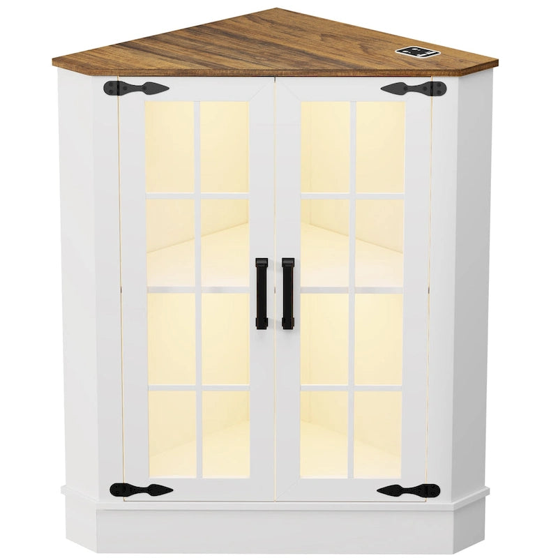 Meuble d'angle de rangement large de 20 pouces