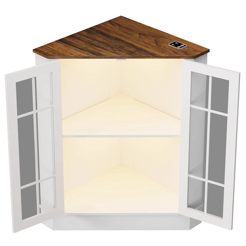 Meuble d'angle de rangement large de 20 pouces