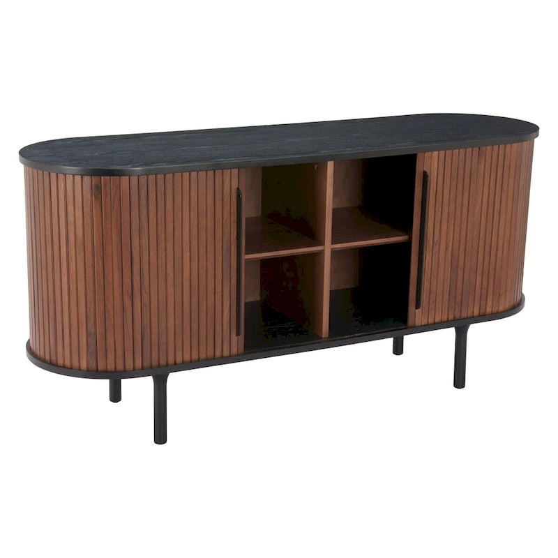 Buffet noir et noyer