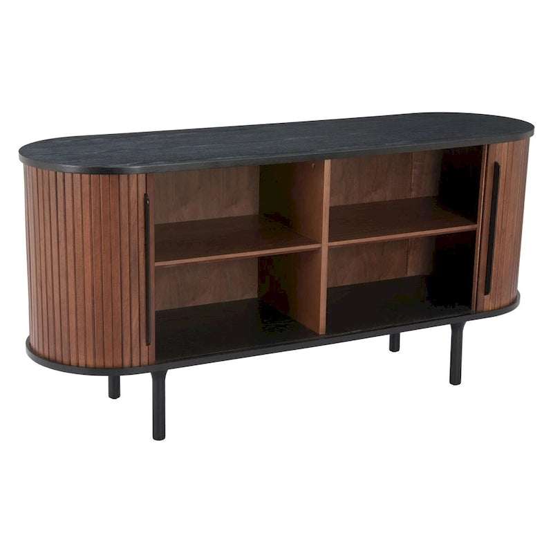 Buffet noir et noyer
