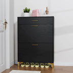 Shoe Storage Cabinet for Entryway, Free Standing Organizer with 2 Flip Drawers, Hidden Shoe Rack for Doorway Hallway Closet