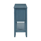 Console vintage de rangement avec quatre petits tiroirs et une étagère inférieure pour salons, entrées et cuisines