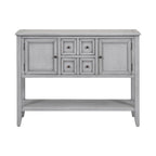 Console vintage de rangement avec quatre petits tiroirs et une étagère inférieure pour salons, entrées et cuisines