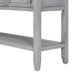 Console vintage de rangement avec quatre petits tiroirs et une étagère inférieure pour salons, entrées et cuisines