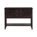 Console vintage de rangement avec quatre petits tiroirs et une étagère inférieure pour salons, entrées et cuisines