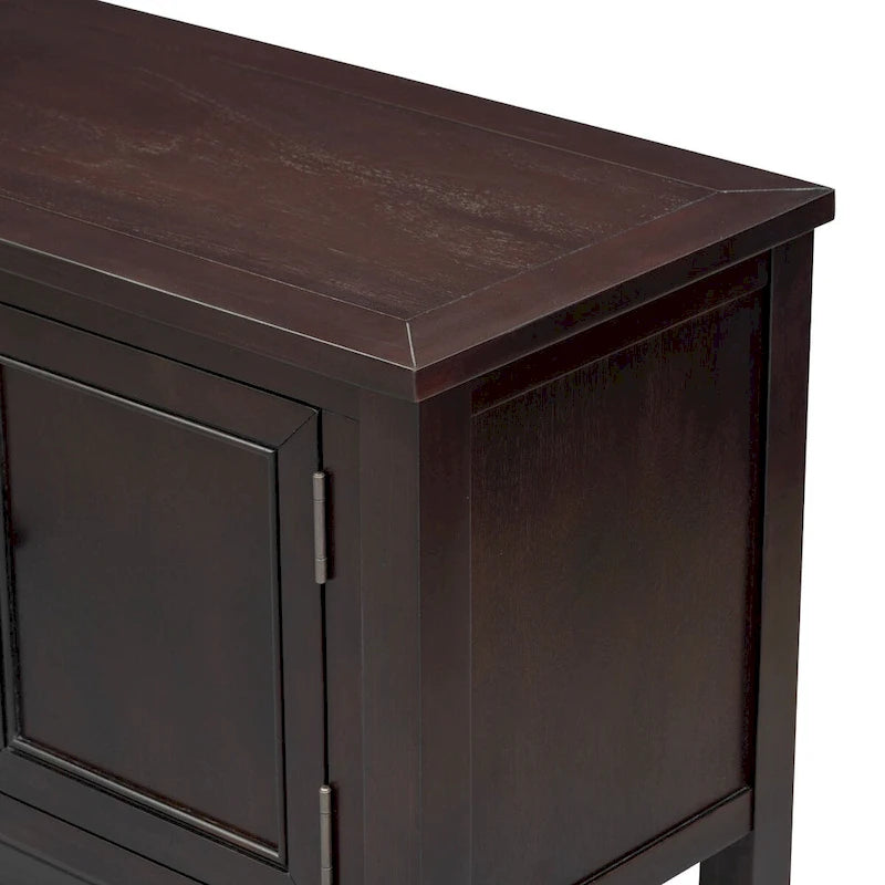 Console vintage de rangement avec quatre petits tiroirs et une étagère inférieure pour salons, entrées et cuisines