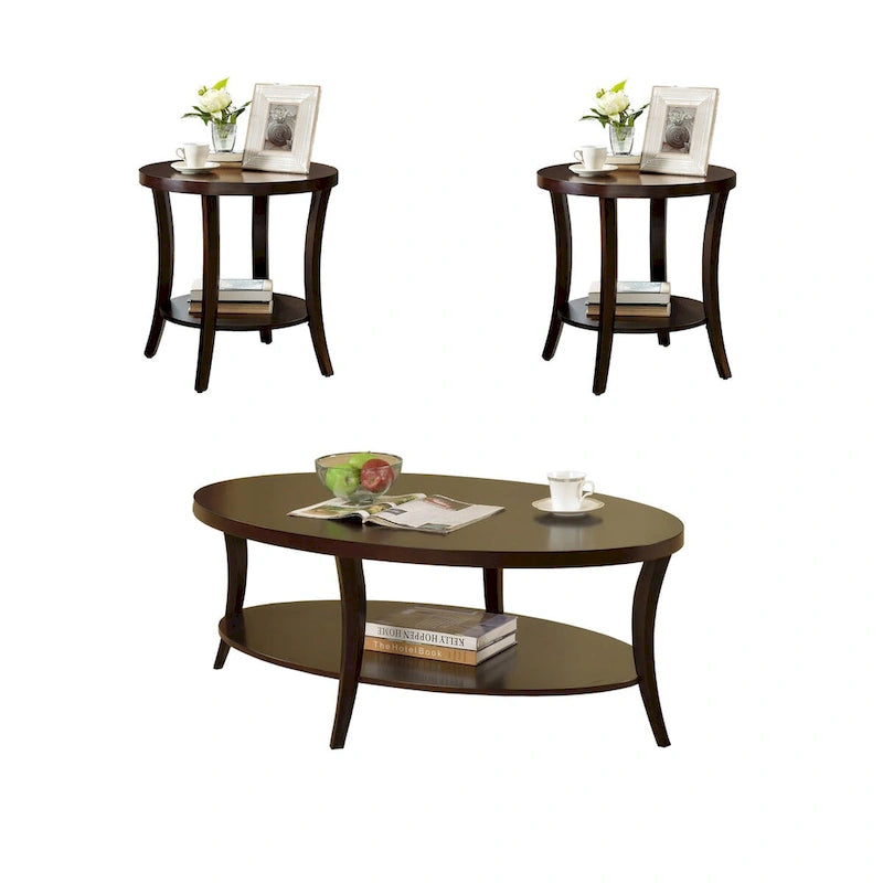 Ensemble table basse avec étagère