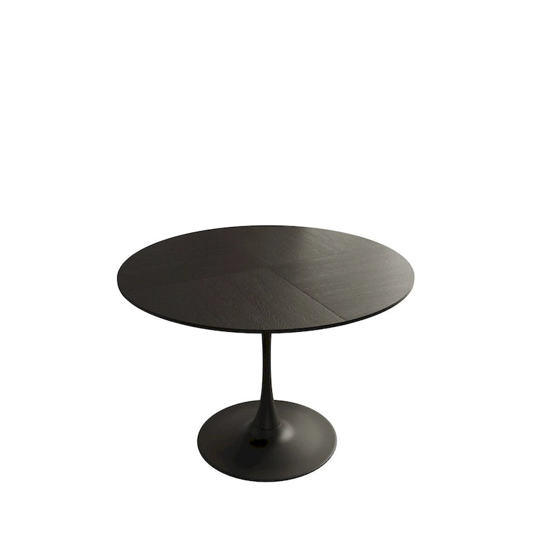 Table à manger ronde moderne, avec piètement en métal