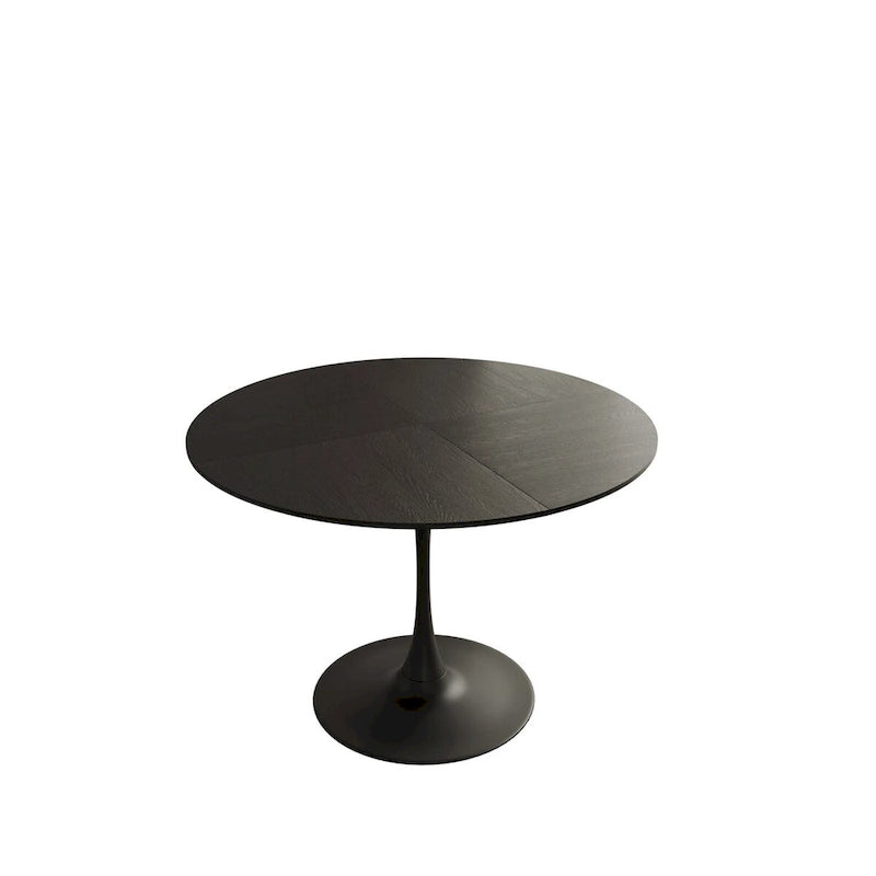 Table à manger ronde moderne, avec piètement en métal