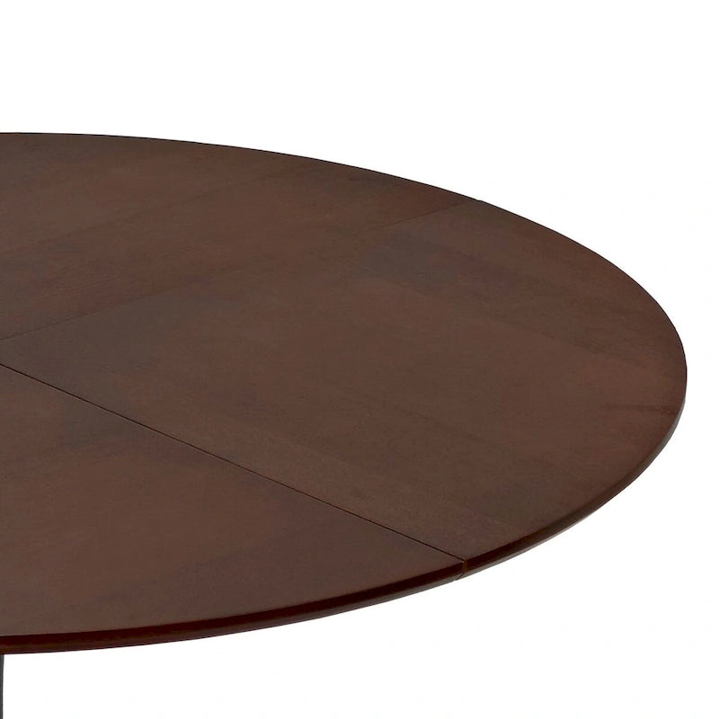 Table à manger ronde moderne, avec piètement en métal