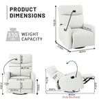 Fauteuil inclinable moderne à bascule et pivotant