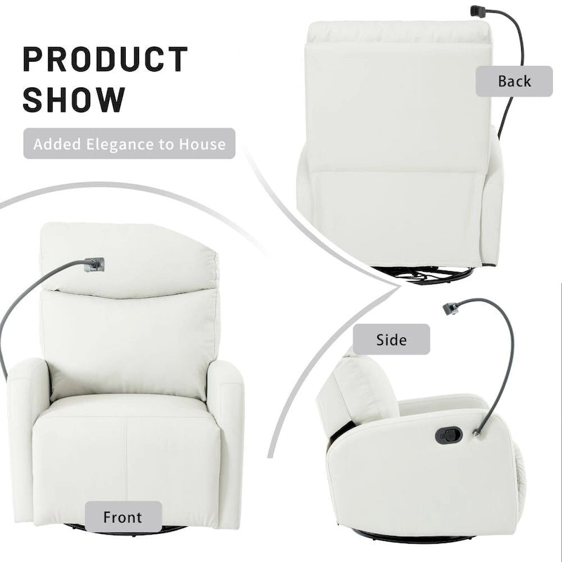 Fauteuil inclinable moderne à bascule et pivotant