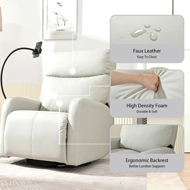 Fauteuil inclinable moderne à bascule et pivotant