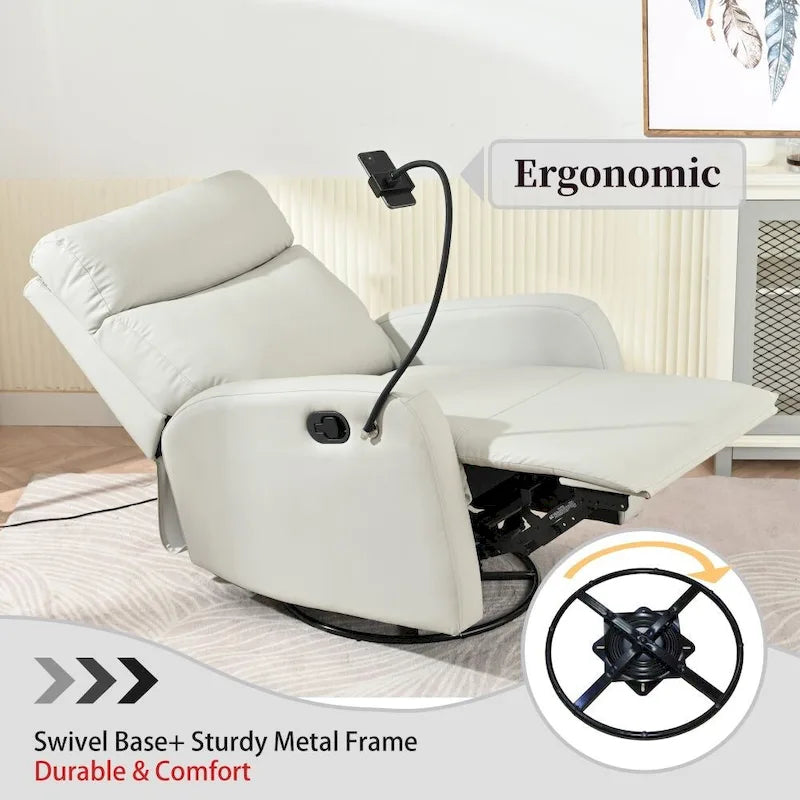 Fauteuil inclinable moderne à bascule et pivotant
