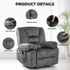 Fauteuil inclinable releveur avec massage pour personnes âgées