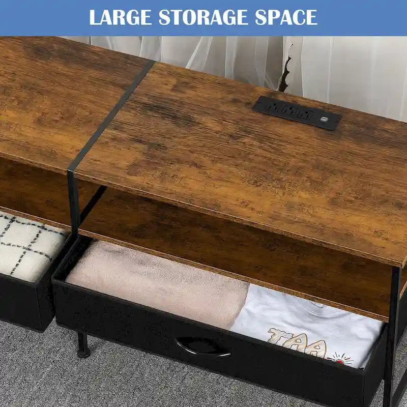 Meuble TV avec tiroirs de rangement