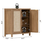 Buffet en rotin avec 2 portes