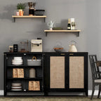 Buffet en rotin avec 2 portes
