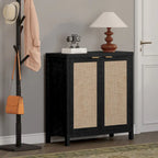 Buffet en rotin avec 2 portes