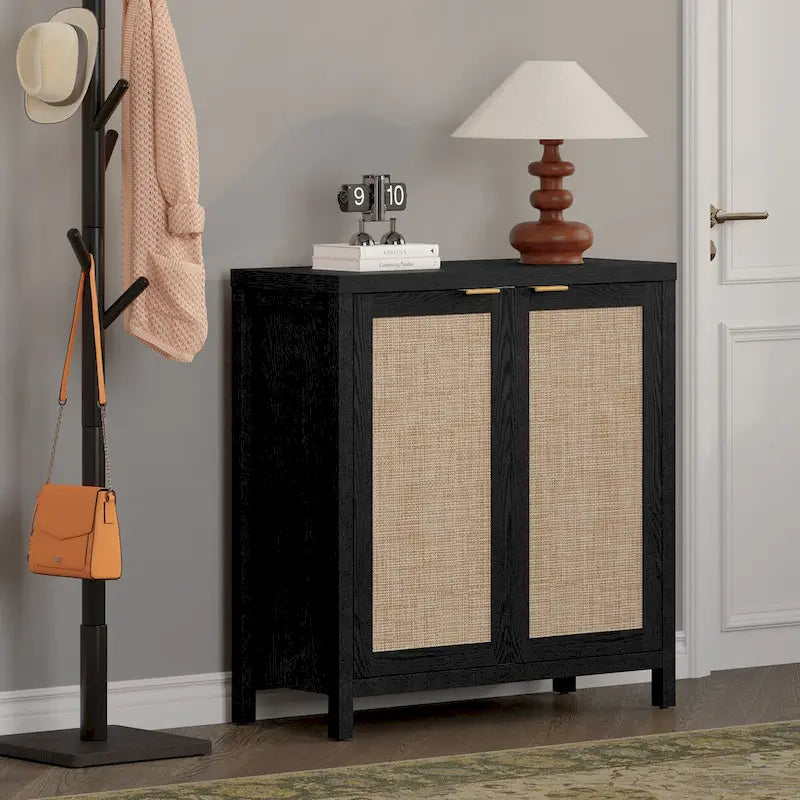 Buffet en rotin avec 2 portes