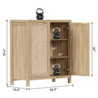 Buffet en rotin avec 2 portes