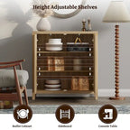Buffet en rotin avec 2 portes