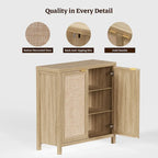 Buffet en rotin avec 2 portes