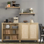 Buffet en rotin avec 2 portes