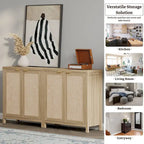 Buffet en rotin avec 2 portes