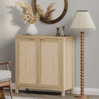 Buffet en rotin avec 2 portes
