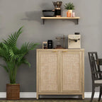 Buffet en rotin avec 2 portes