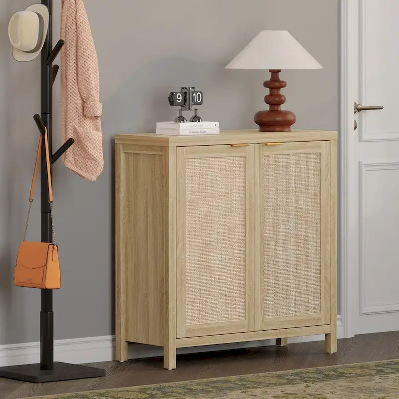 Buffet en rotin avec 2 portes