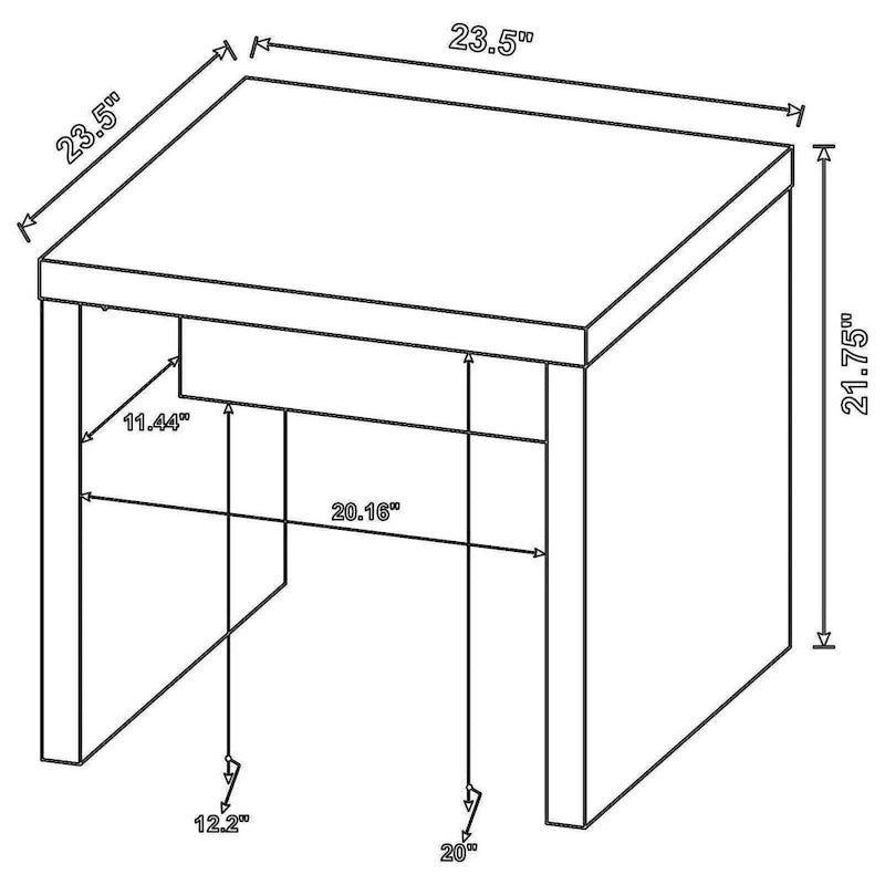 Table d'appoint de 24 pouces avec marques de scie brutes, bois, marron naturel