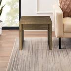 Table d'appoint de 24 pouces avec marques de scie brutes, bois, marron naturel