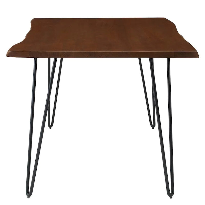 Table de salle à manger rectangulaire en bois d'acacia massif de 60 po