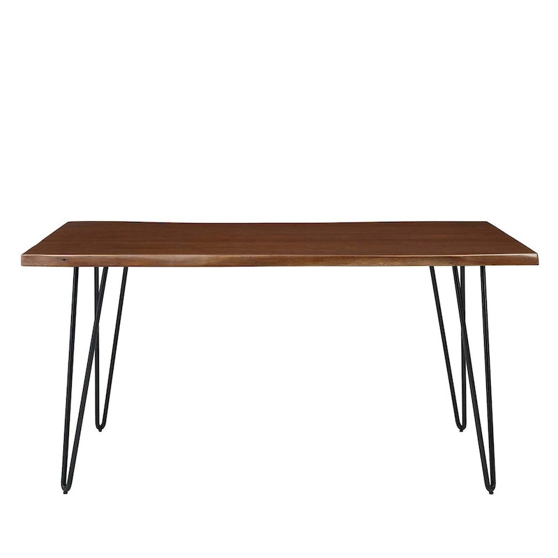 Table de salle à manger rectangulaire en bois d'acacia massif de 60 po