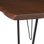 Table de salle à manger rectangulaire en bois d'acacia massif de 60 po