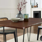 Table de salle à manger rectangulaire en bois d'acacia massif de 60 po