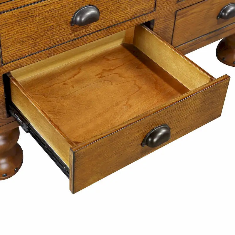Table basse rectangulaire en bois massif de 40 po avec 4 tiroirs