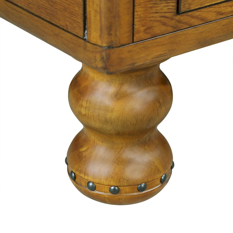 Table basse rectangulaire en bois massif de 40 po avec 4 tiroirs