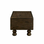 Table basse rectangulaire en bois massif de 40 po avec 4 tiroirs