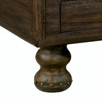 Table basse rectangulaire en bois massif de 40 po avec 4 tiroirs