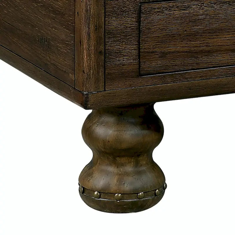 Table basse rectangulaire en bois massif de 40 po avec 4 tiroirs